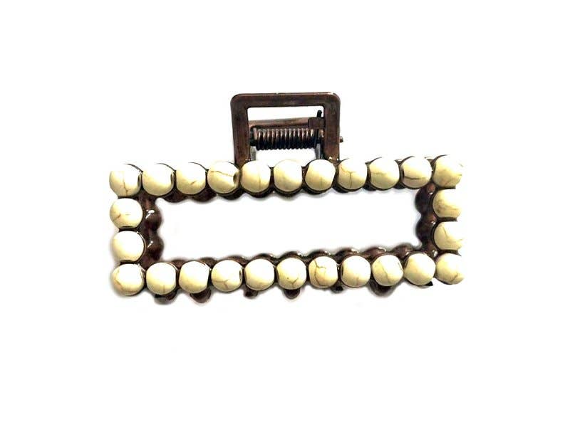 Western Turquoise Mini Navajo Pearl Hair Claw