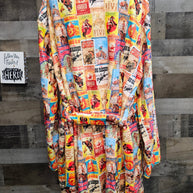 Vintage Rodeo Poster Women's Western Bath Robe