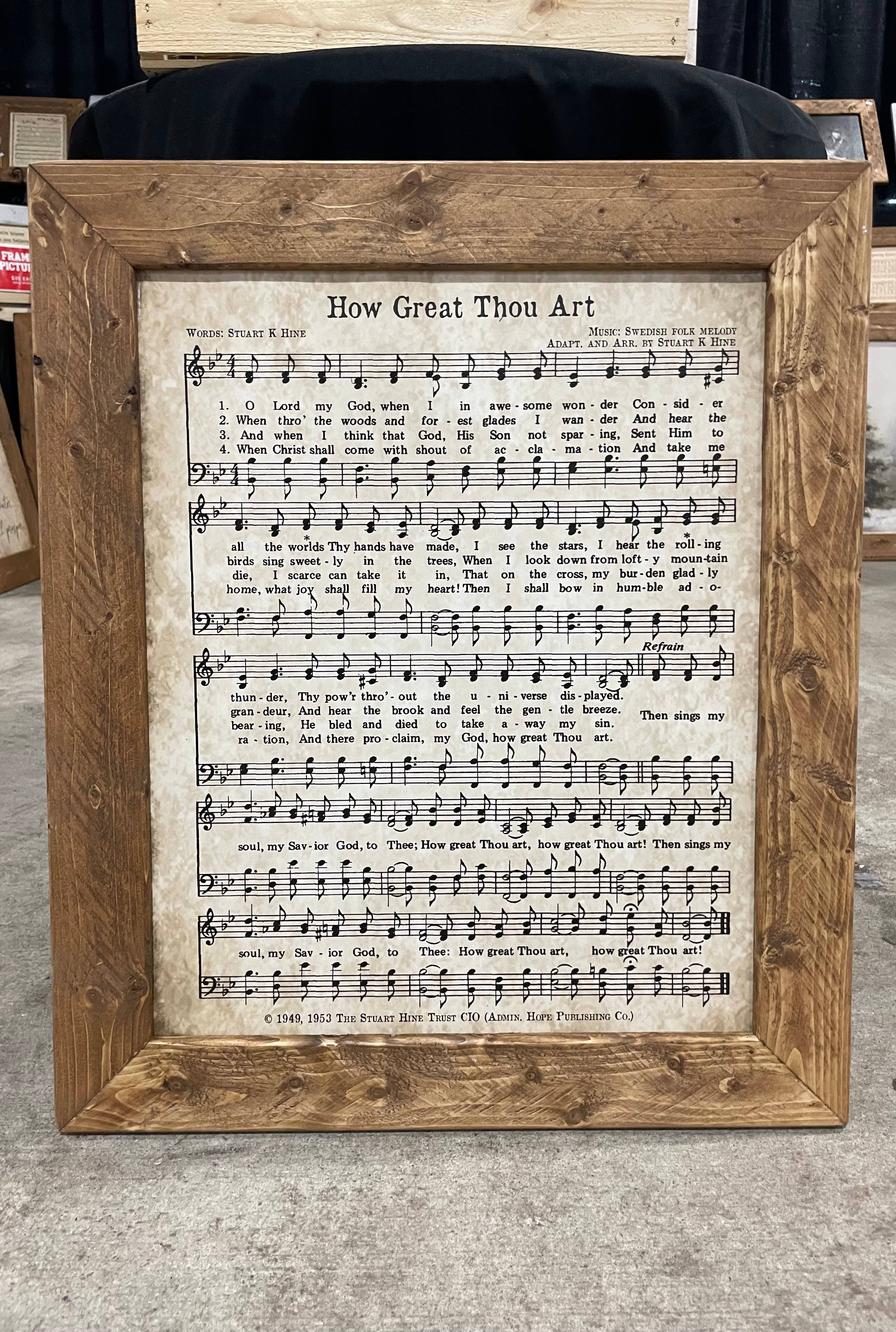 How Great Thou Art Handmade Hymn