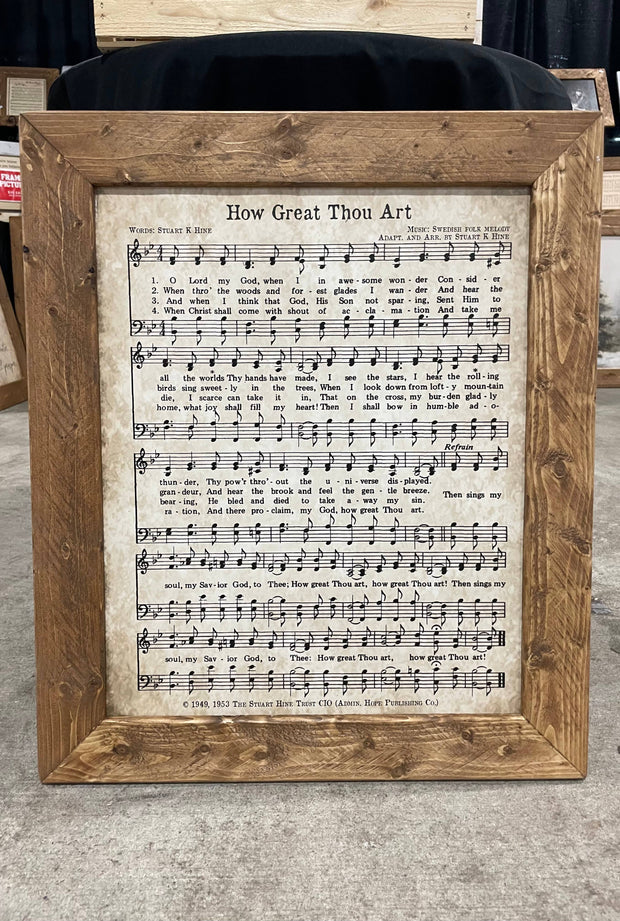 How Great Thou Art Handmade Hymn