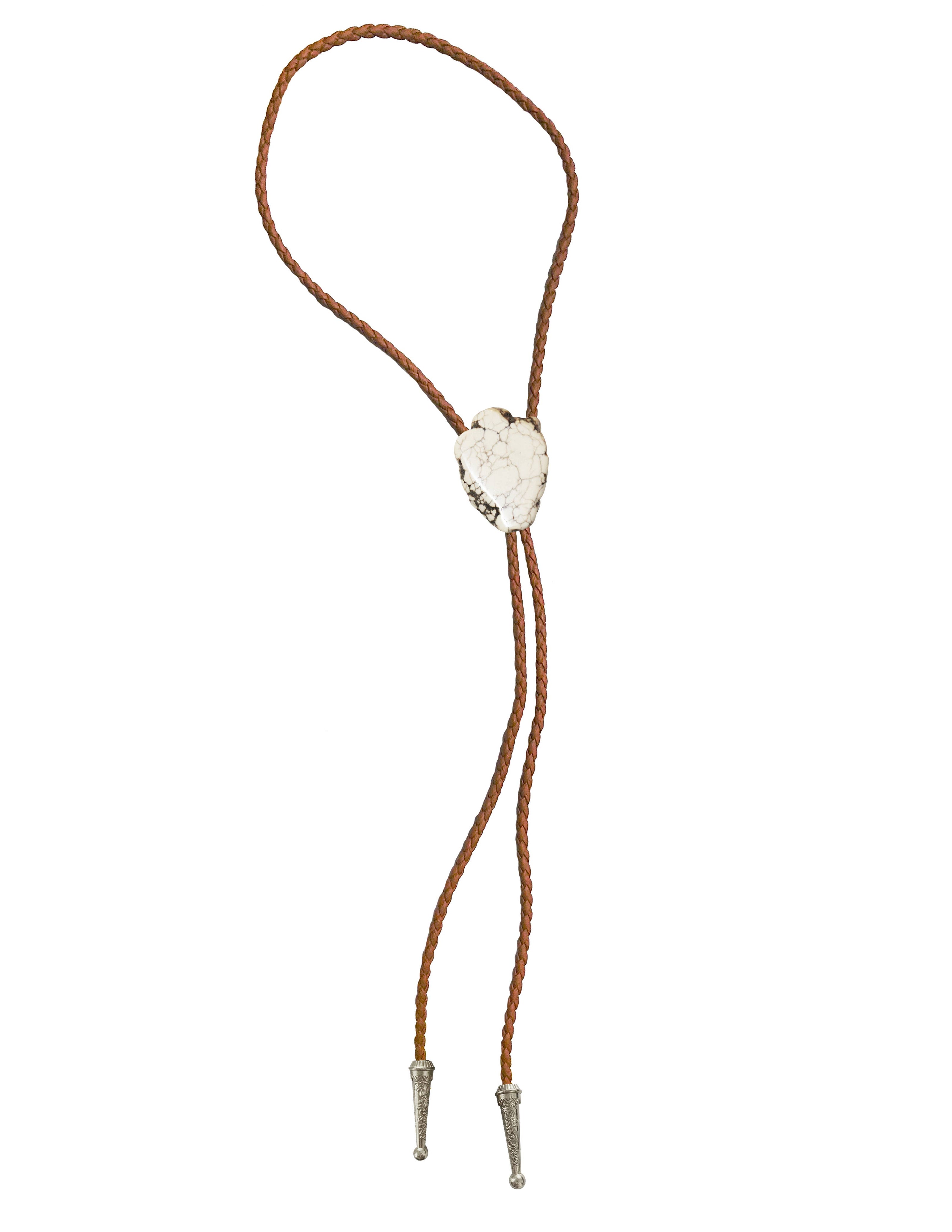 Gemstone Bolo Tie - Howlite