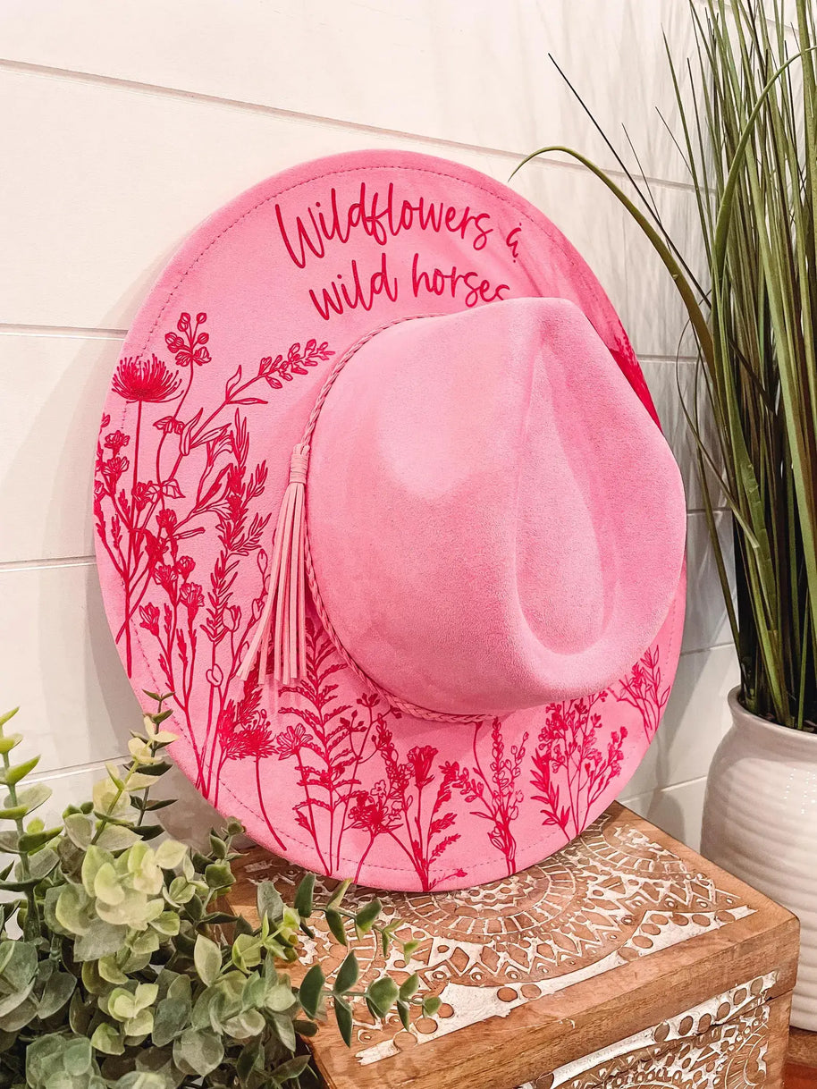 Engraved Floral Horse Hat