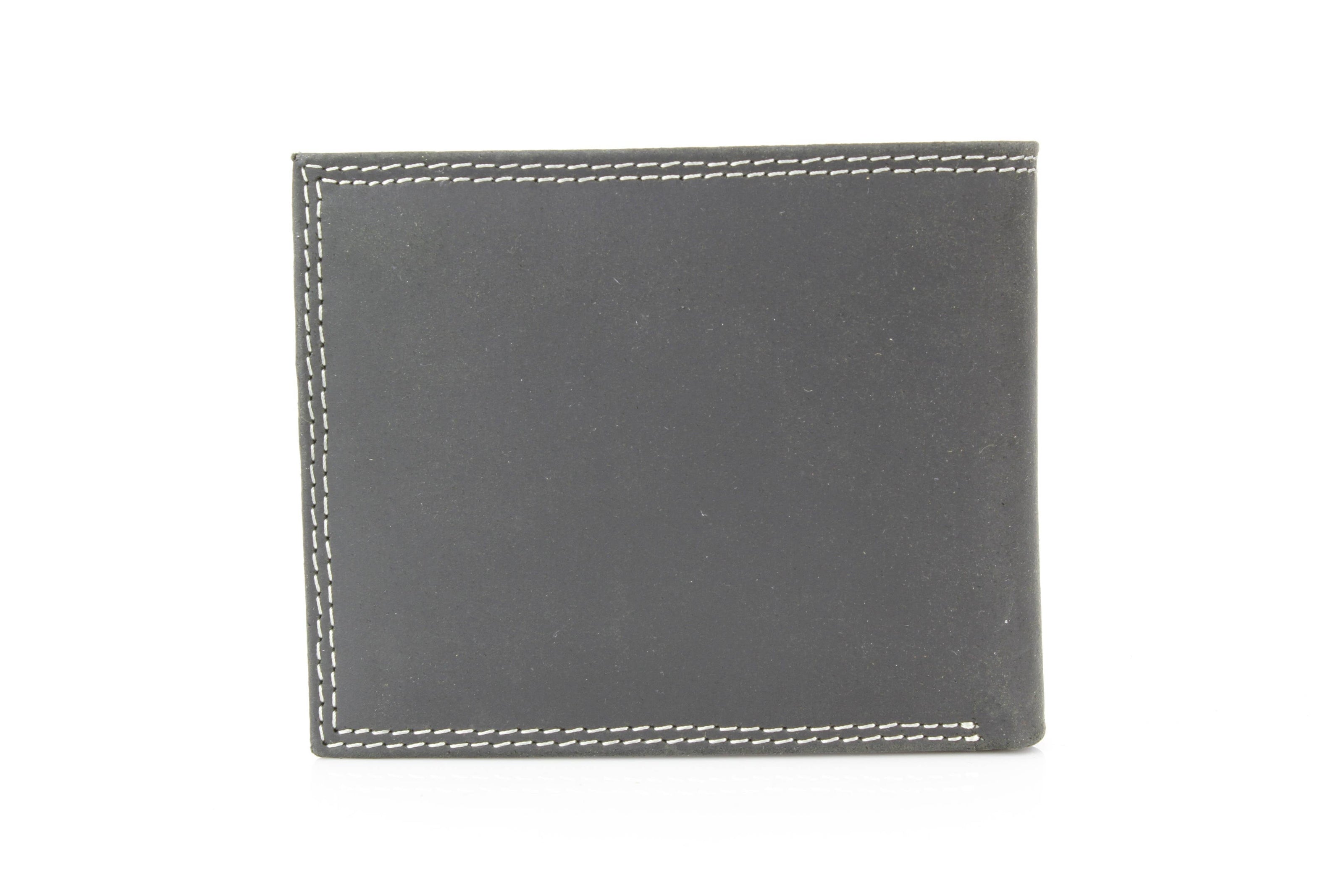 Men’s Bi-Fold Wallet with Bison Skull, Tan