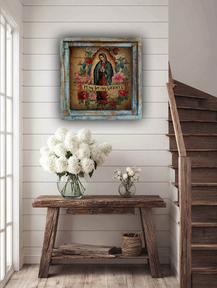 Pray for Us Sinners - 24" Square Canvas