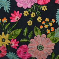 Embroidered Navy Pillow, 16 x 24