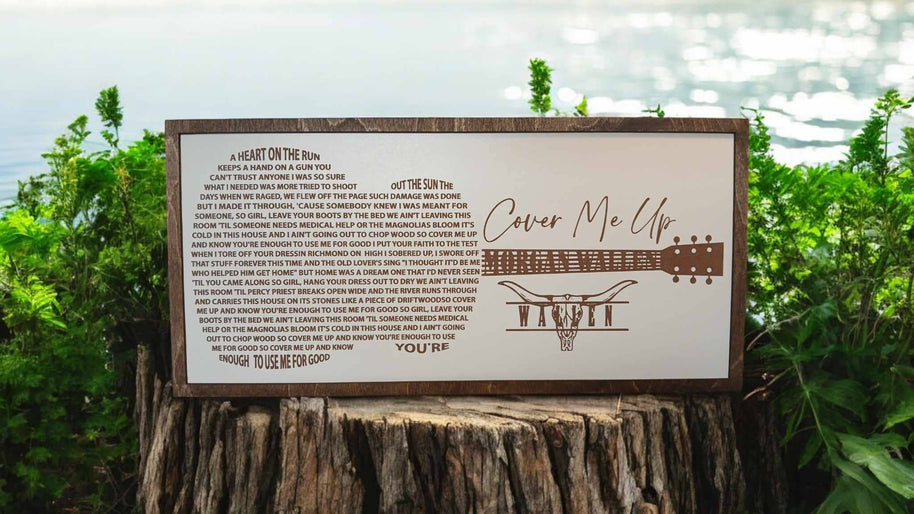 Handmade Morgan Wallen Cover Me Up Sign