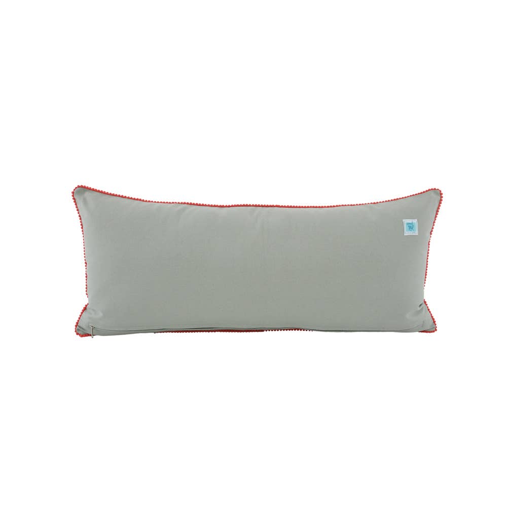 Floral Retro Canvas Pillow  16X36