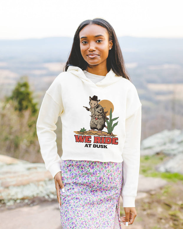 Possum Cowboy Cropped Hoodie