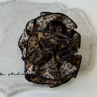 Leopard Bow Flower Claw Clip