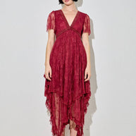 Embellished Lace Hem Dress