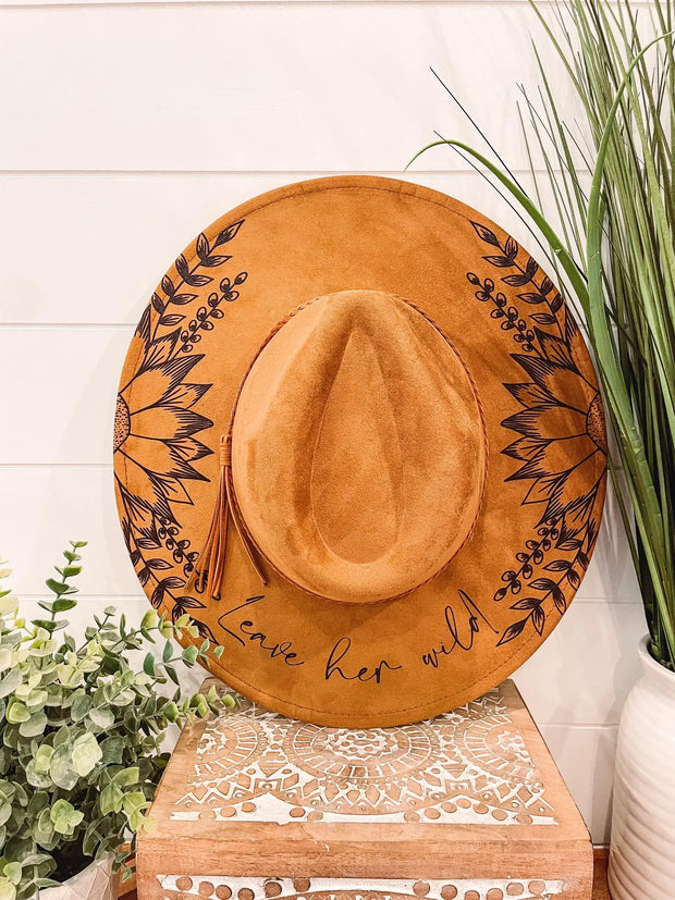 Engraved Floral Hat