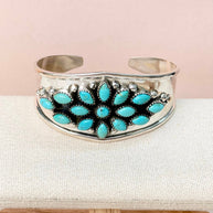 Windflower Trail Turquoise Statement Cuff