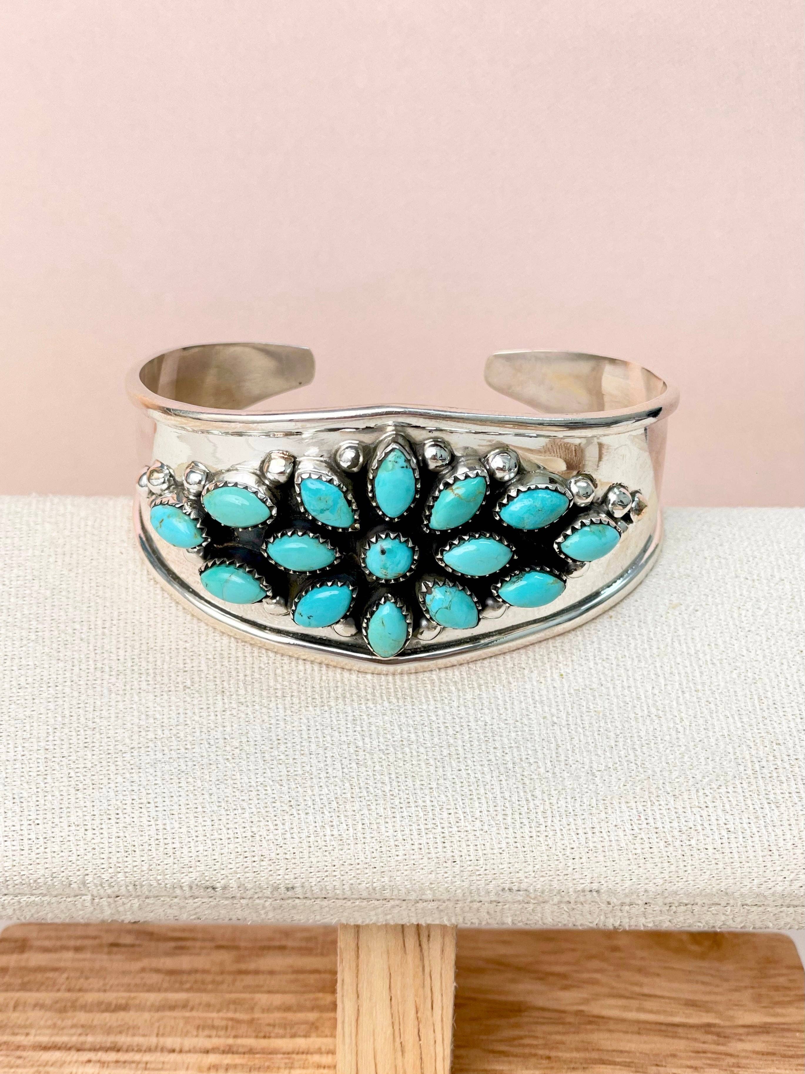 Windflower Trail Turquoise Statement Cuff
