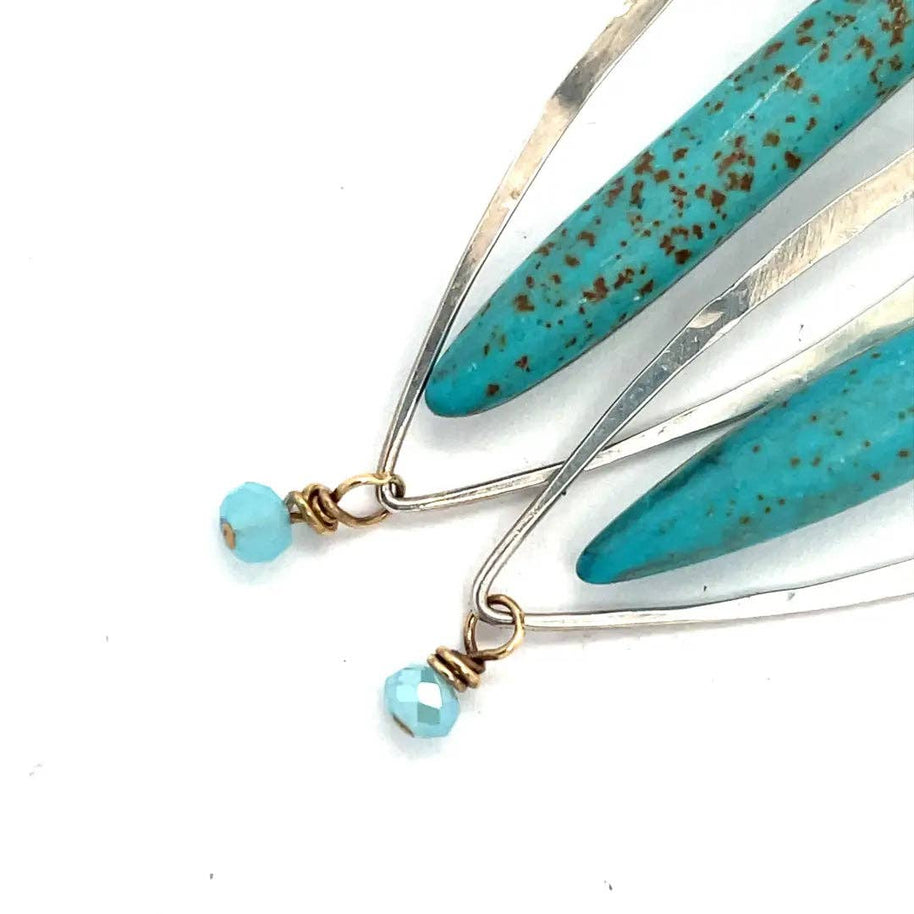 Handmade Turquoise Stalactite Earrings