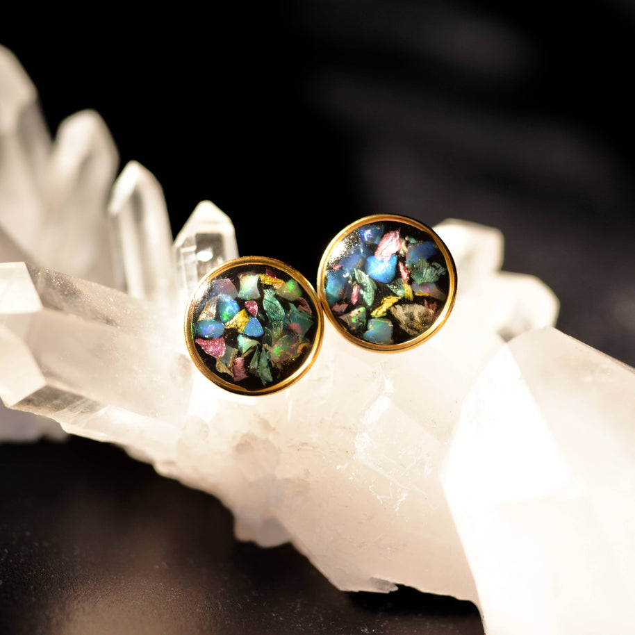 Crushed Opals Earrings