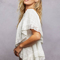 Lace Trim Blouse