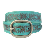 Western Hand Painted Floral Tooled Belt