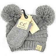 C.C Baby Pom Beanie and Mitten Set