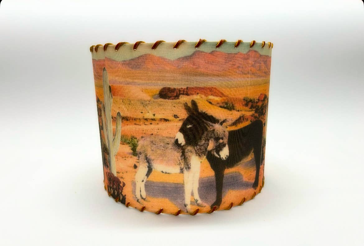 Lampshade Two Burros, 14 inch