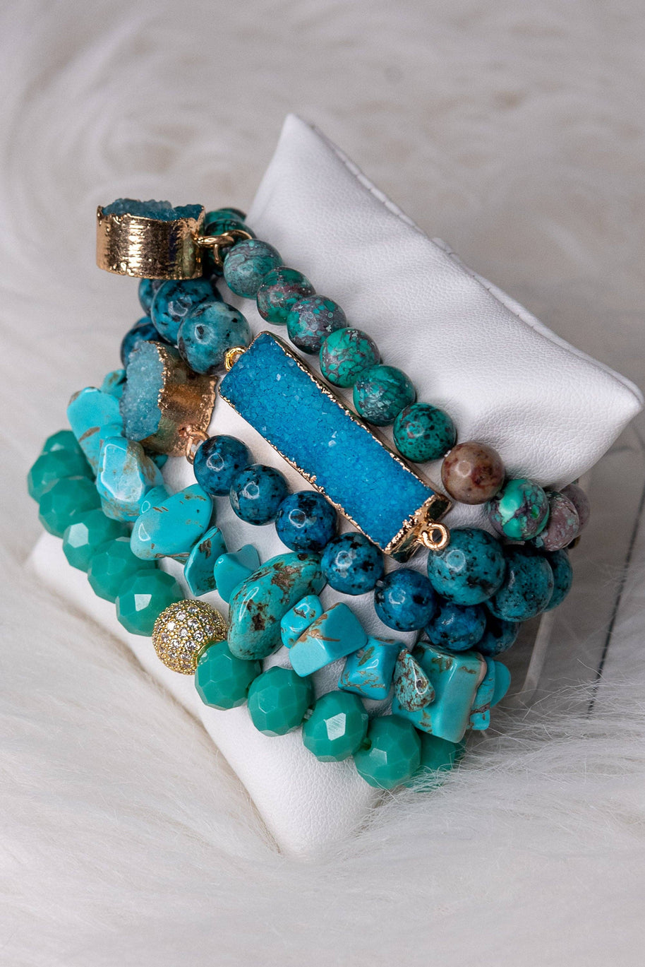 Ghana Bracelet Set African Turquoise