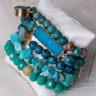 Ghana Bracelet Set African Turquoise