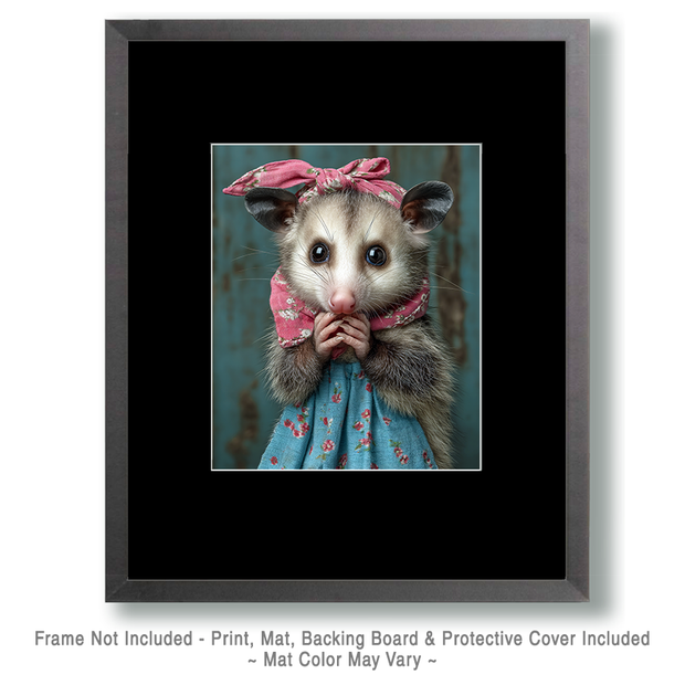 Worried Young Opossum Art Print