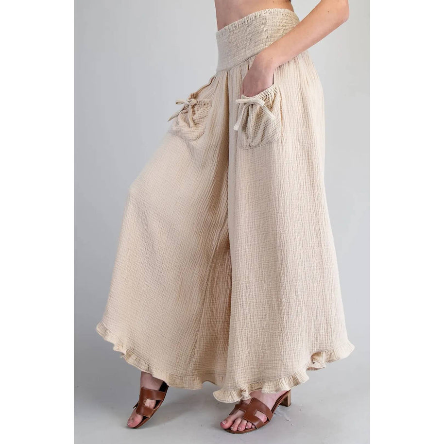 Mineral Washed Pants, Oatmeal