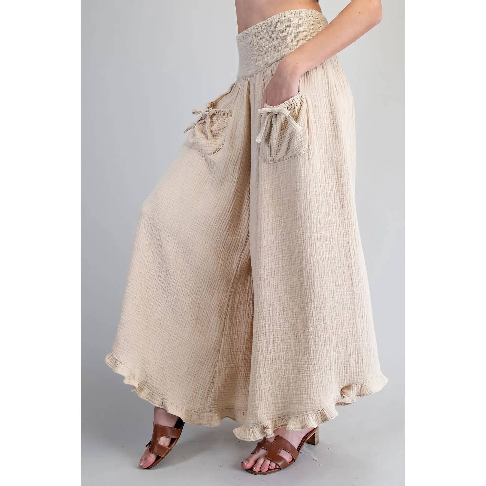 Mineral Washed Pants, Oatmeal