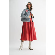 Rose Embroidered Denim Jacket