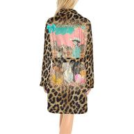 Baha Ranch Retro Pop Western Leopard Cowgirl Robe