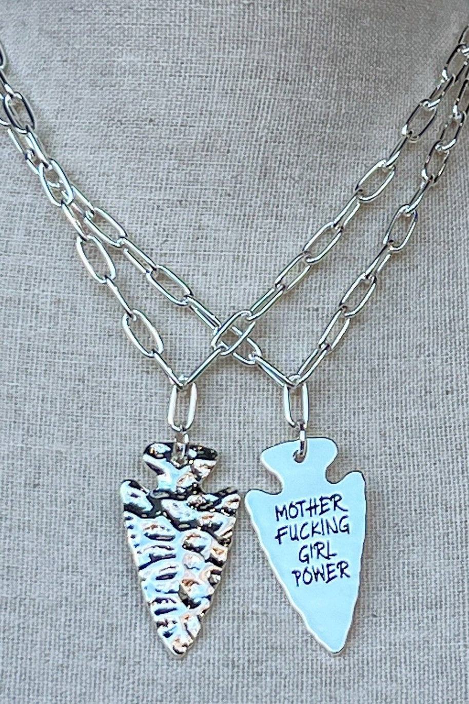 Girl Power Necklace in Silver