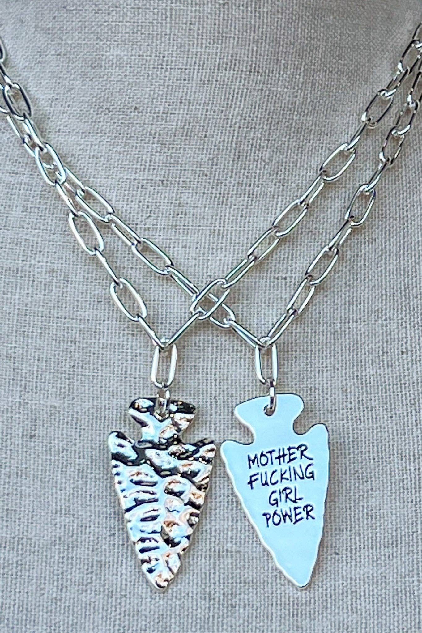 Girl Power Necklace in Silver