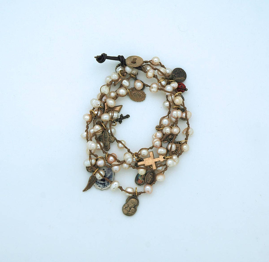 Handcrafted Glass Pearl Necklace/Bracelet