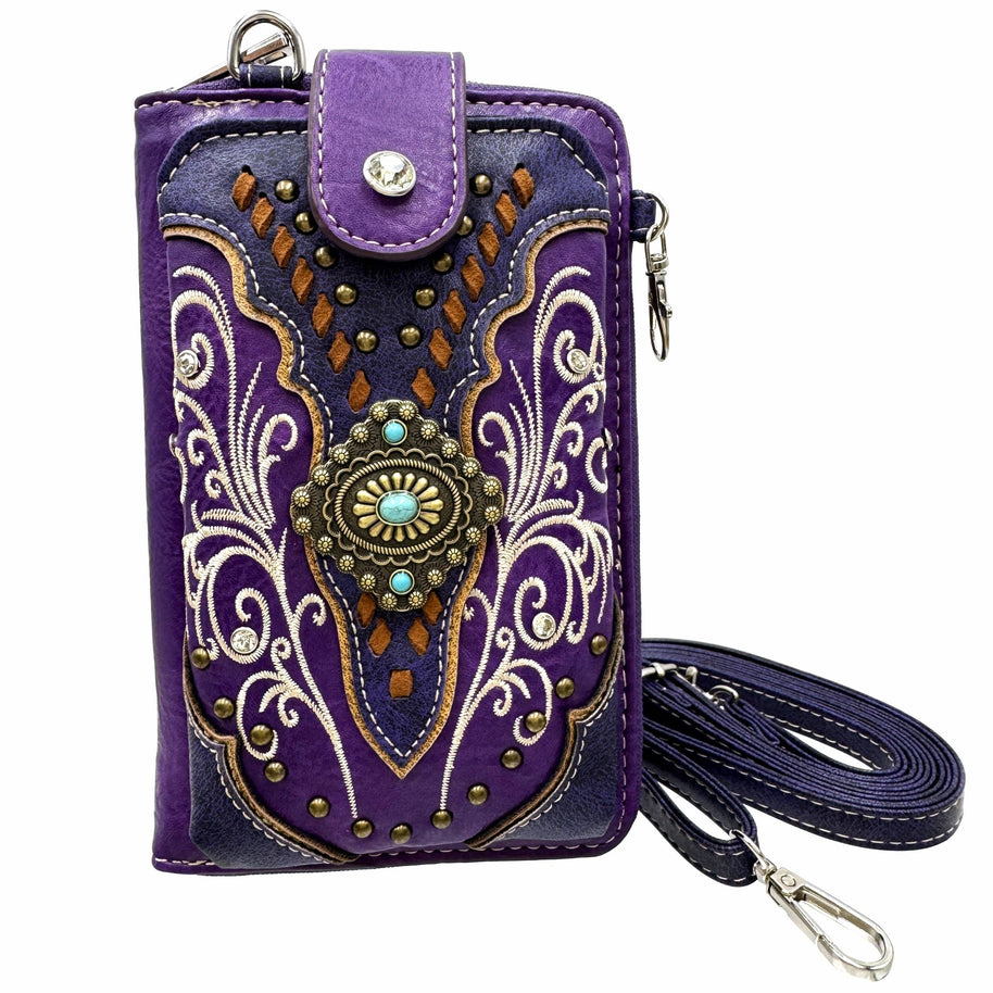 Western Crossbody Phone Wallet Purse