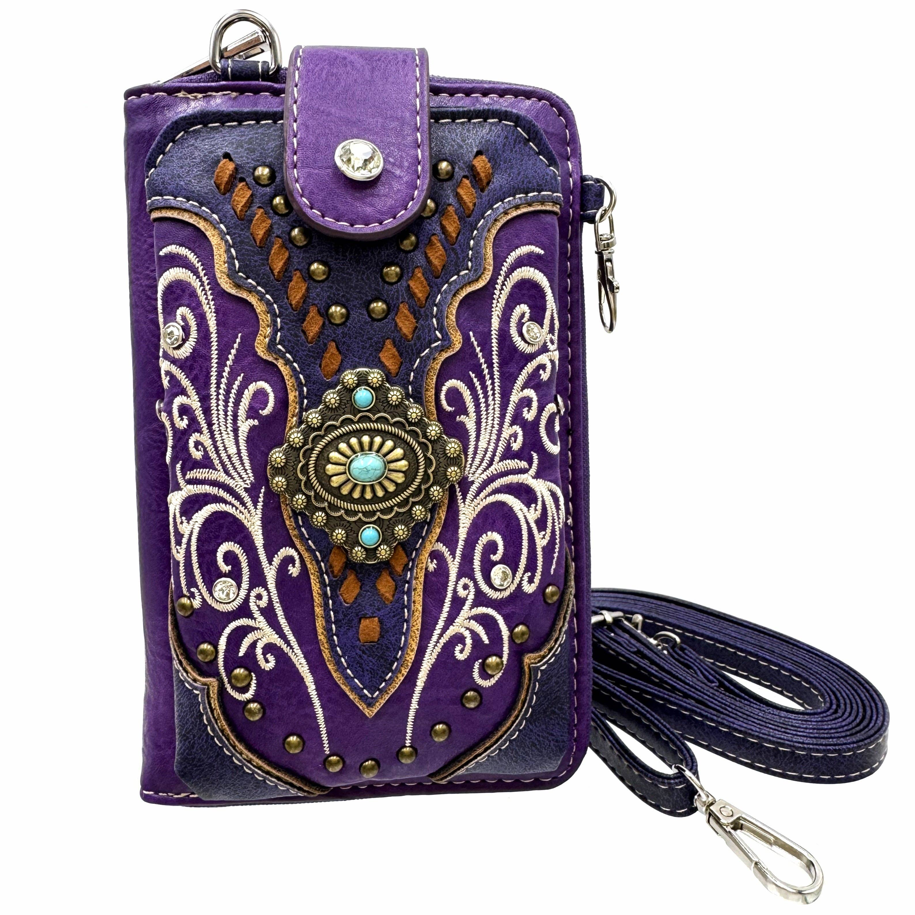 Western Crossbody Phone Wallet Purse