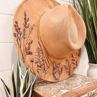 Engraved Floral Hat