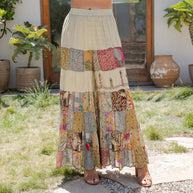 Boho Patchwork Palazzo Pants