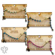 Gold cross beaded trucker hat chain
