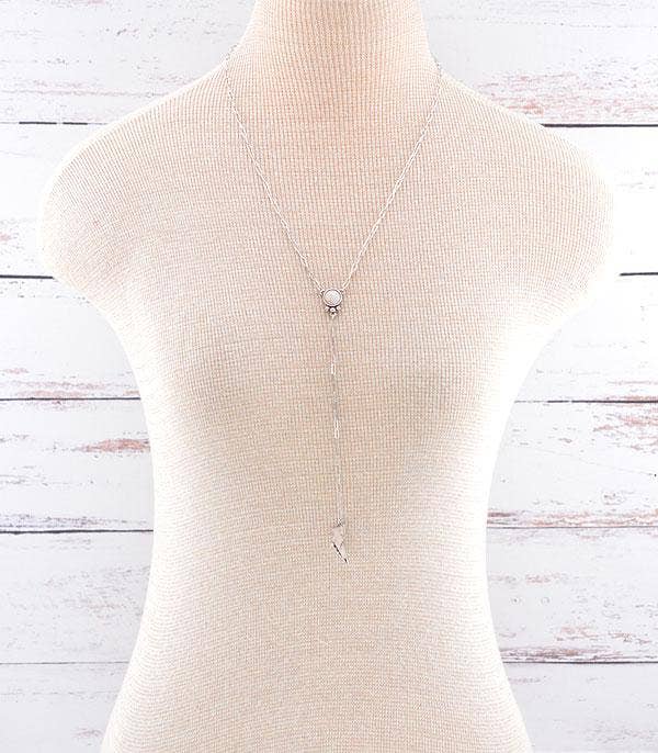 Turquoise Semi Stone Layered Lariat Necklace
