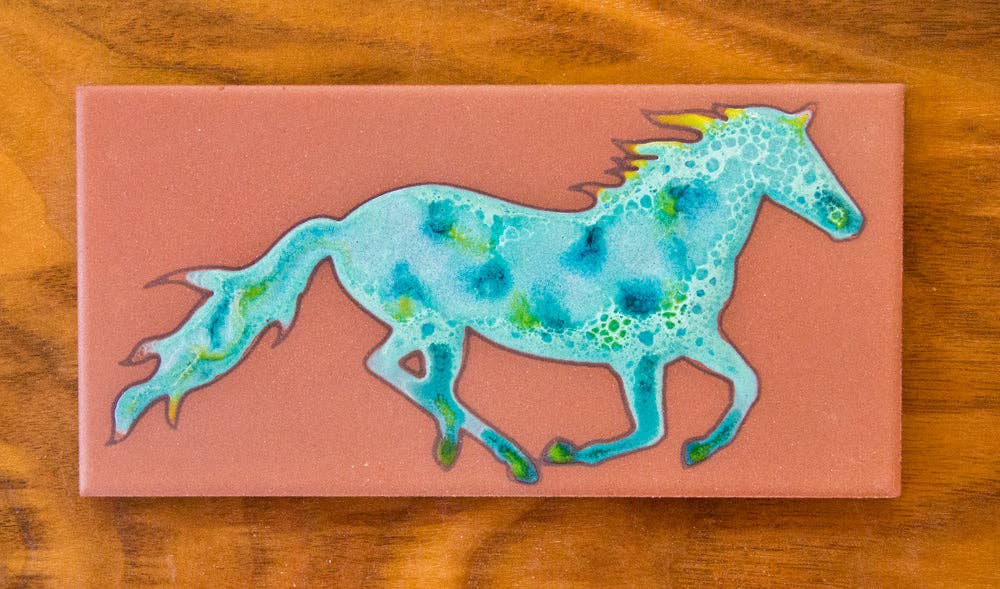 Watercolor Horse Handpainted Tile