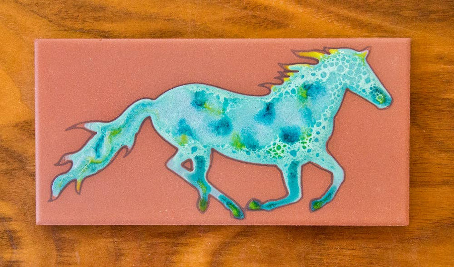Watercolor Horse Handpainted Tile