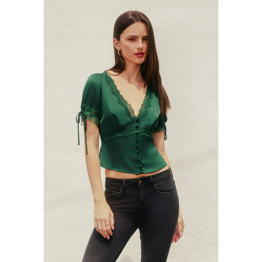 Satin & Lace Blouse