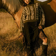 Faux Suede & Lace Buckle Skirt