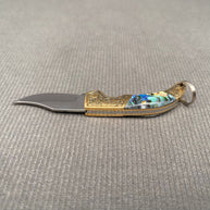 Shell Inlaid Portable Foldable Knife