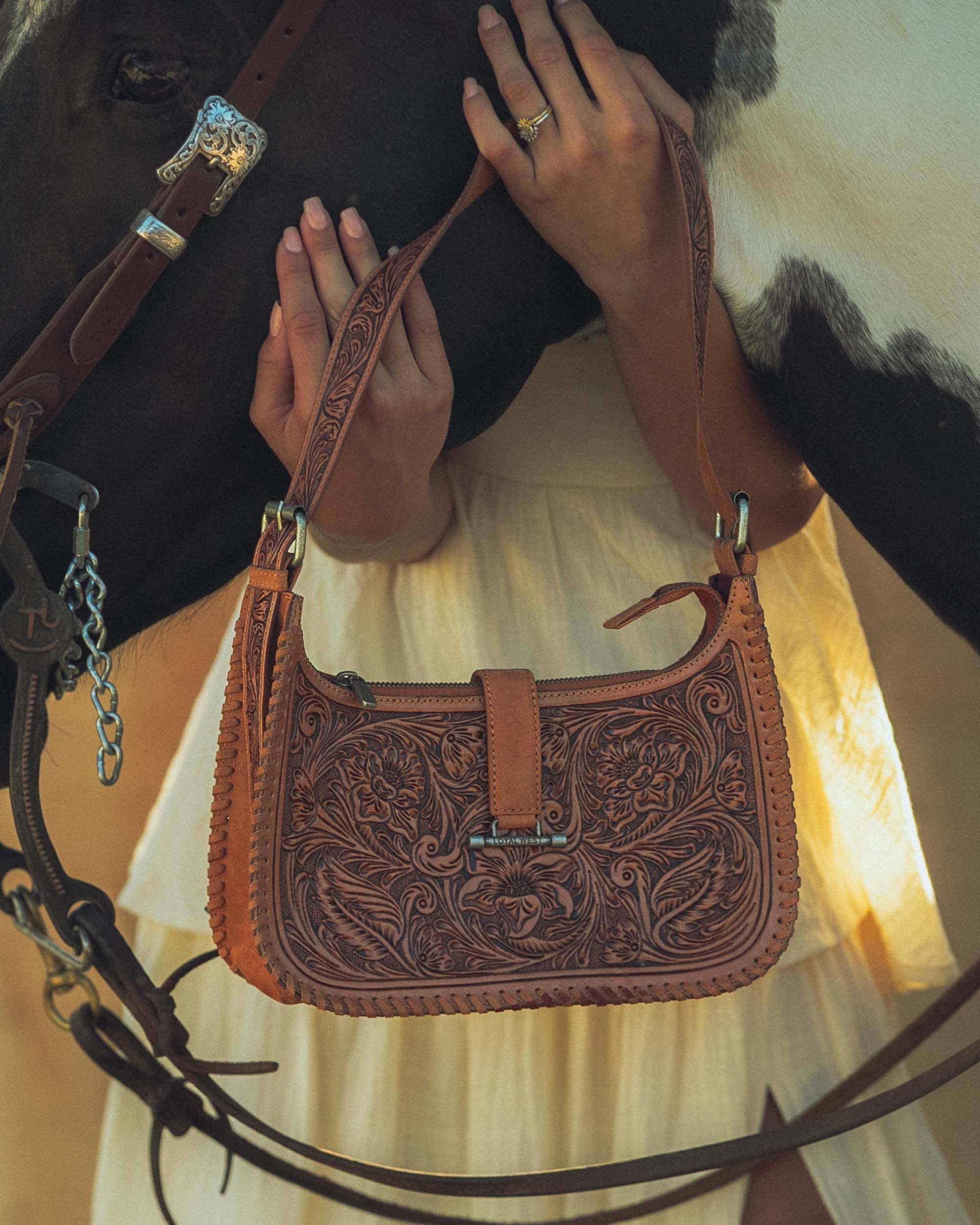 Loyal West Dannia Purse, Large, Saddle Brown