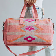 Orange & Pink Aztec Duffel Bag