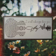 Handmade Dolly Parton, I will always love you sign