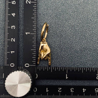 18K Gold Plated Rock & Roll Gesture Charm Huggie Earring-FGS