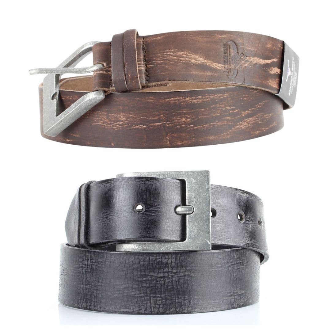 Double Loop Western Belt, Antique Buckle