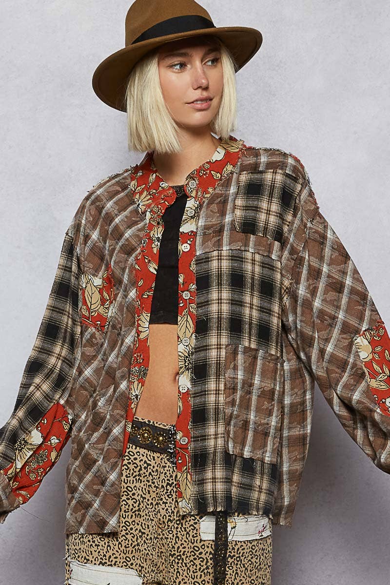 Vintage Washed Plaid Shirt